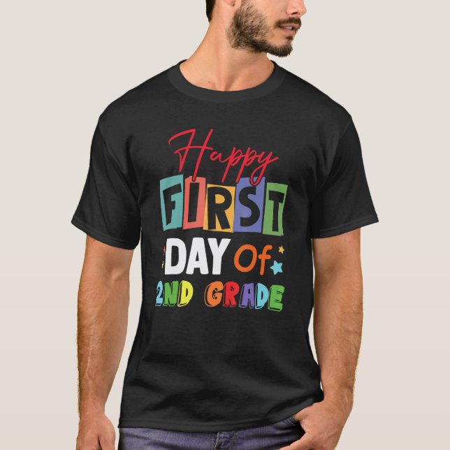 First Day Of Second Grade Squad Back To School Tea T-Shirt (Front)