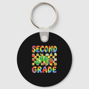 First day of second grade teacher girls kids 2nd key ring