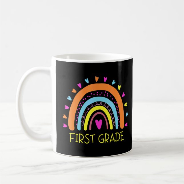First Day Of Team First Grade Squad Crew Teacher R Coffee Mug (Left)
