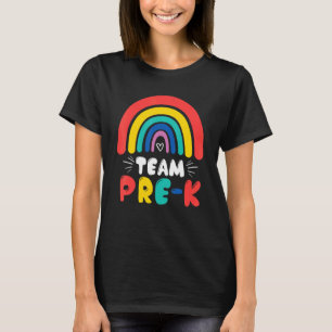 First Day Of Team Pre K Squad Crew Preschool Teach T-Shirt