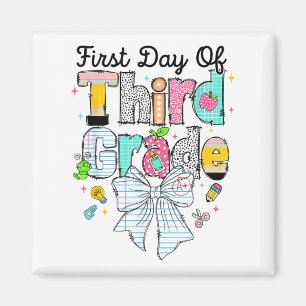 First Day Of Third Grade Back To School First Day Magnet