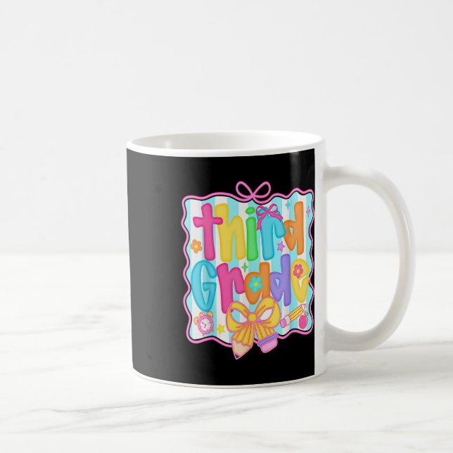 First Day Of Third Grade Floral Bundle For Teacher Coffee Mug (Right)