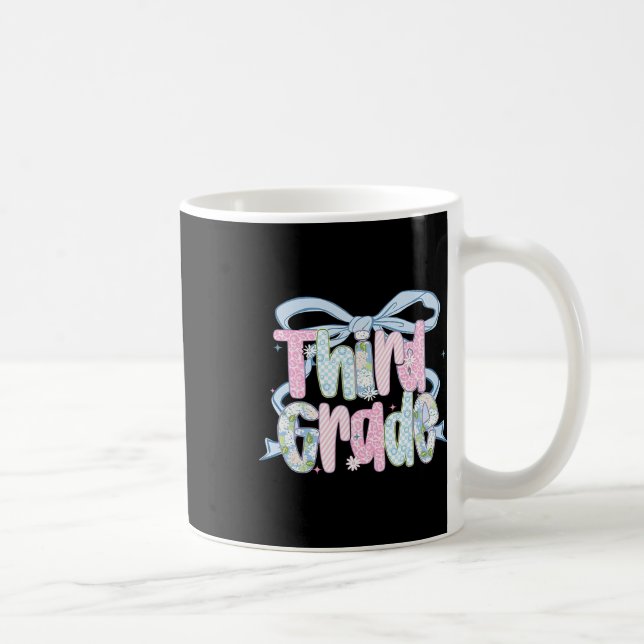 First Day Of Third Grade Floral Bundle For Teacher Coffee Mug (Right)