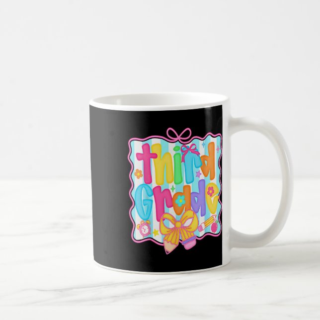 First Day Of Third Grade Floral Bundle For Teacher Coffee Mug (Right)