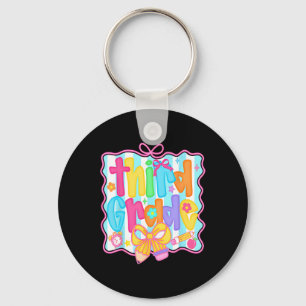 First Day Of Third Grade Floral Bundle For Teacher Key Ring