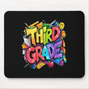First Day Of Third Grade Floral Bundle For Teacher Mouse Mat