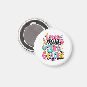 First Day of Third Little Miss 3rd Grader  Magnet