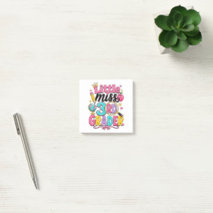 First Day of Third Little Miss 3rd Grader Post-it Notes