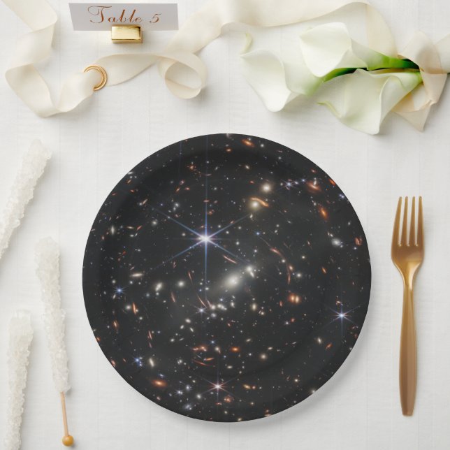 First Deep Field of Universe from James webb Paper Plate (Wedding)