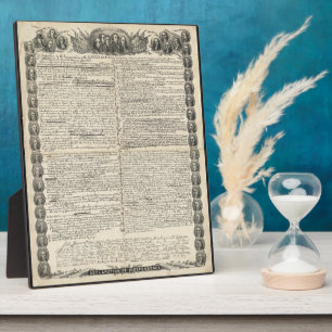 First Draught of the Declaration of Independence Plaque