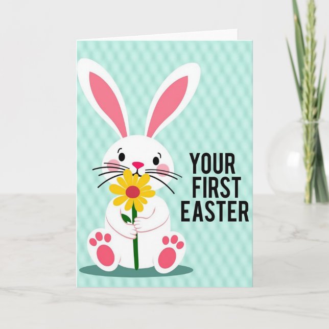 First Easter Bunny Sweet Card (Front)