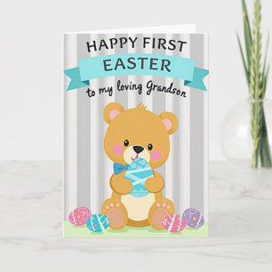 First Easter Grandson Greeting Card