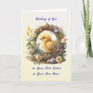 First Easter in Your New Home Chick in Grapevine Card