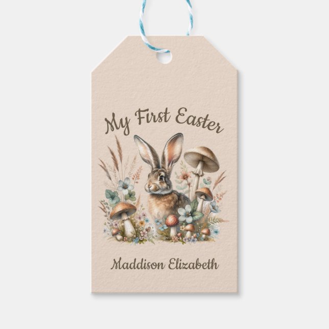 First Easter Jack Rabbit Gift Tags (Front)