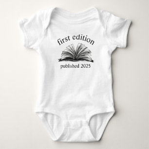 First Edition Baby Bodysuit,Annoucement Baby, Cust Bodysuit