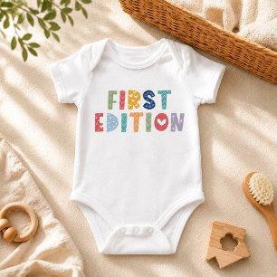 First Edition Funny Newborn Outfit for First Baby Bodysuit
