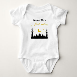 First Eid Custom Name Baby Bodysuit