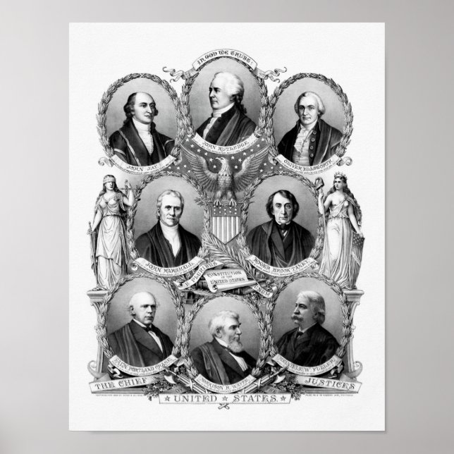 First Eight Chief Justices of the Supreme Court - Poster (Front)