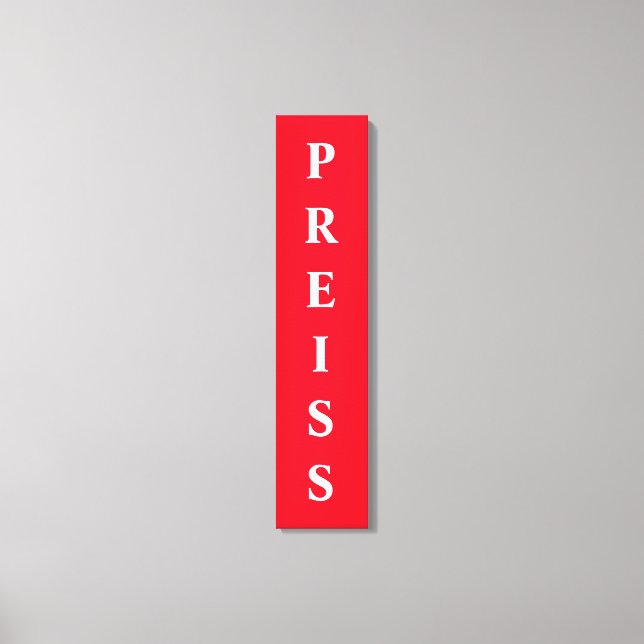 First/Family/Last Name Canvas Print (Front)