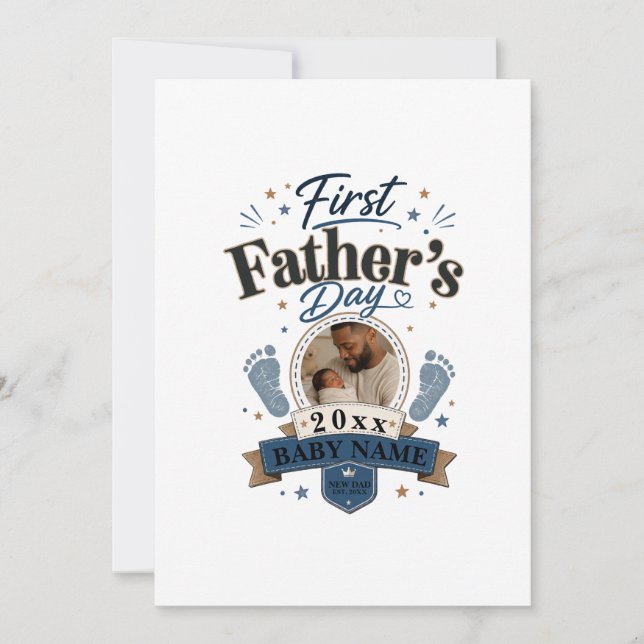 First Father’s Day (Blank Inside) Invitation (Front)