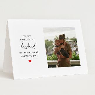 First Father’s Day from Wife Photo Greeting Card