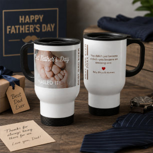 First Father’s Day Nailed It Custom Photo Keepsake Travel Mug