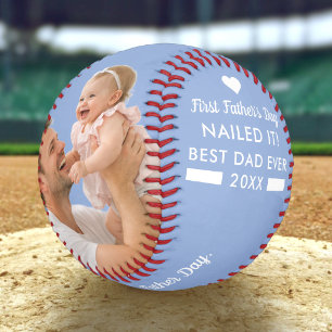 First Father’s Day Nailed It Keepsake Customisable Baseball
