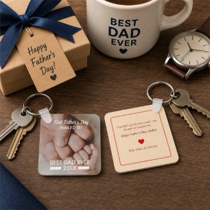 First Father’s Day Nailed It Keepsake Customisable Key Ring