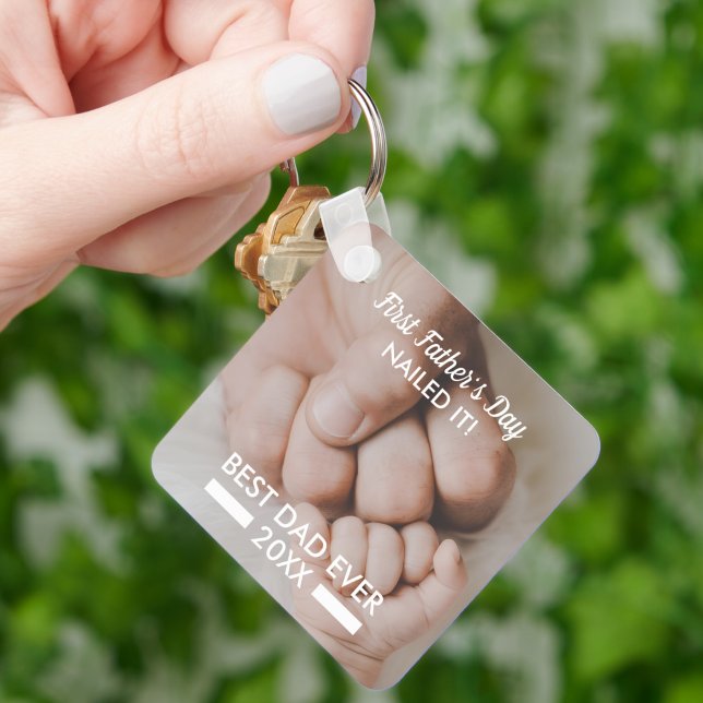 First Father’s Day Nailed It Keepsake Customisable Key Ring (Creator Uploaded)