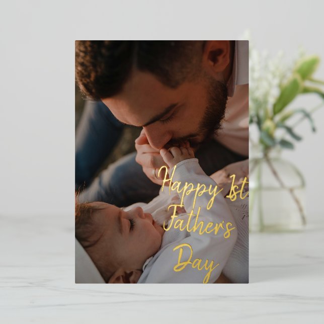 First Father’s Day Photo Card (Standing Front)