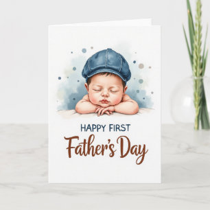 First Fathers Day Baby Art Card