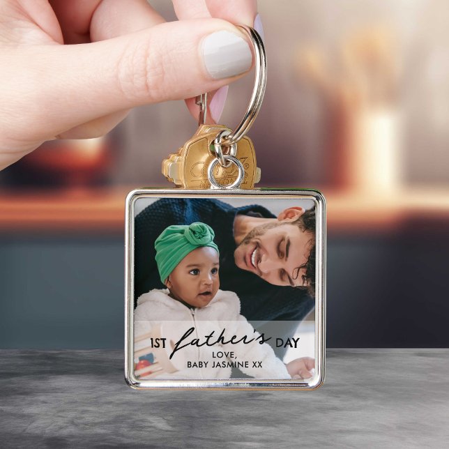 First fathers day Baby & Dad Photo Key Ring (Creator Uploaded)