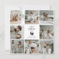 First Father's Day – Baby Footprints & Pink Hearts