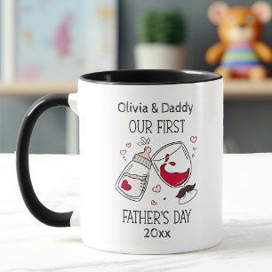 First Father's day Baby Girl Funny Cheers Mug