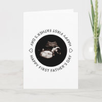 First Father's Day Baby Sonogram Heart Photo
