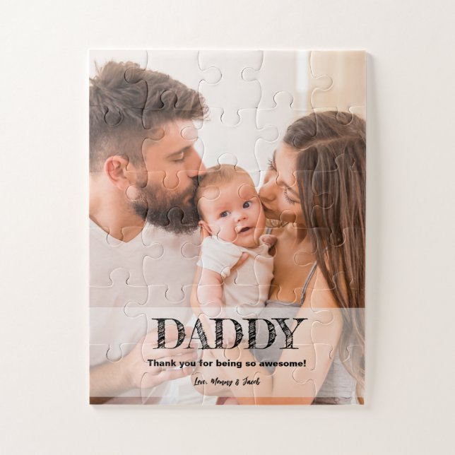 First Father's day Custom Photo Gift dads day Jigsaw Puzzle (Vertical)