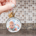 First Fathers Day Custom Year Dad and Baby Photo Key Ring<br><div class="desc">Upload your photo and customise the year to create your own unique photo keychain for the new dad's first father's day. A perfect opportunity to add a photo of dad and baby, just baby or all the family, as a lovely keepsake and a timeless treasure to enjoy every day. The...</div>