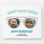 First Father's Day Dad Custom Photo Cool Summer Mouse Mat<br><div class="desc">Personalised Father's Day gift for your dad to celebrate Father's Day. Whether it's for a new dad, stepdad, old and classic dad, or dad-to-be, the custom text function will get you covered. You can change the text to your desired wording and upload your own custom photo. Get something memorable and...</div>