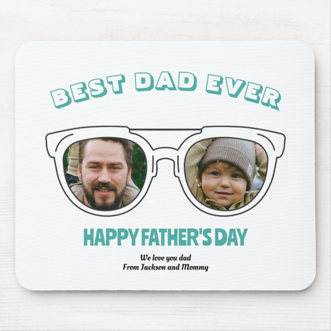 First Father's Day Dad Custom Photo Cool Summer Mouse Mat (Front)