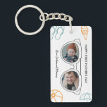 First Father's Day Dad Custom Photo Sunglasses Key Ring<br><div class="desc">Personalised Father's Day gift for your dad to celebrate Father's Day. Whether it's for a new dad, stepdad, old and classic dad, or dad-to-be, the custom text function will get you covered. You can change the text to your desired wording and upload your own custom photo. Get something memorable and...</div>