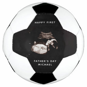 First Father's Day Dad Name Baby Sonogram Photo Football