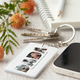 First Father's Day Dada Photo Collage Gift Key Ring