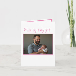 first. father's day daughter Folded Greeting Ca.rd Card