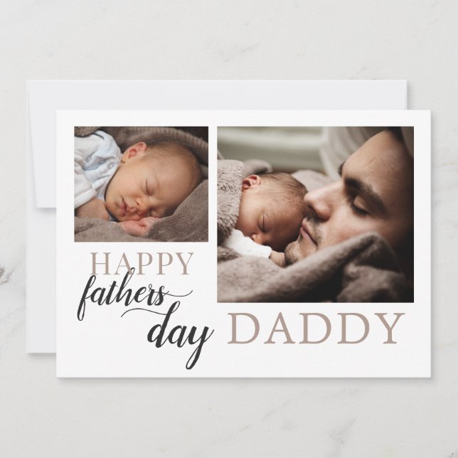 First Fathers Day From New Baby Photo Holiday Card (Front)