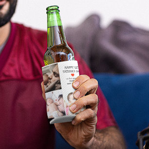 First Father's Day Gift   Cute Photo Collage Can Cooler