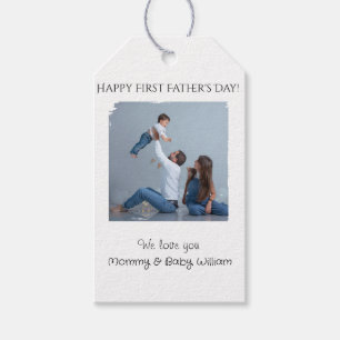 First Father's Day Gift Tag with Photo & Message