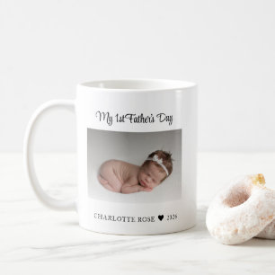 First Fathers Day New Baby Photo Coffee Mug