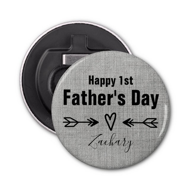First Father's Day Personalised Bottle Opener (Front)