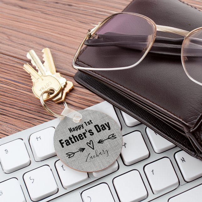 First Father's Day Personalised Key Ring (First Father's Day Personalized Keychain)