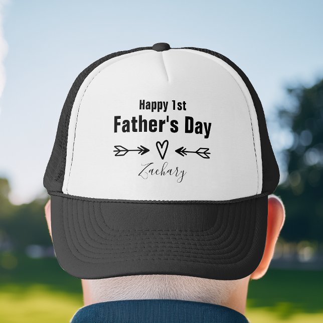 First Father's Day Personalised Trucker Hat (First Father's Day Personalized Trucker Hat)